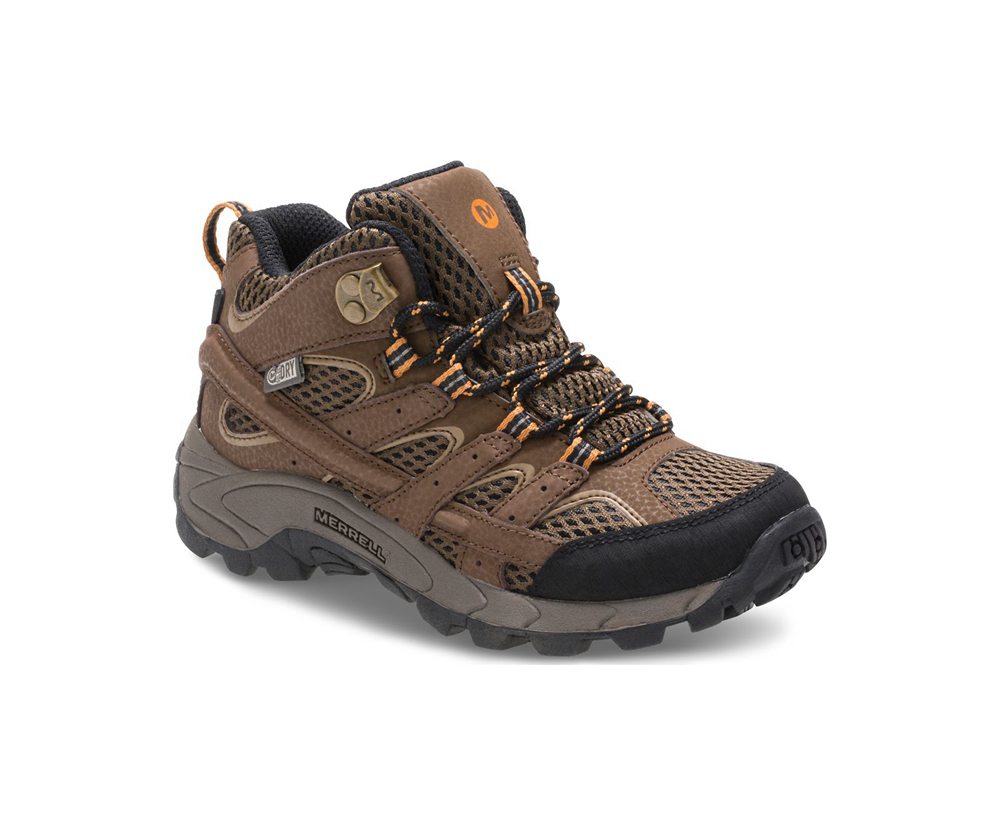 Tenis Criança - Merrell Moab 2 Mid Waterproof - Marrom - GVP064528